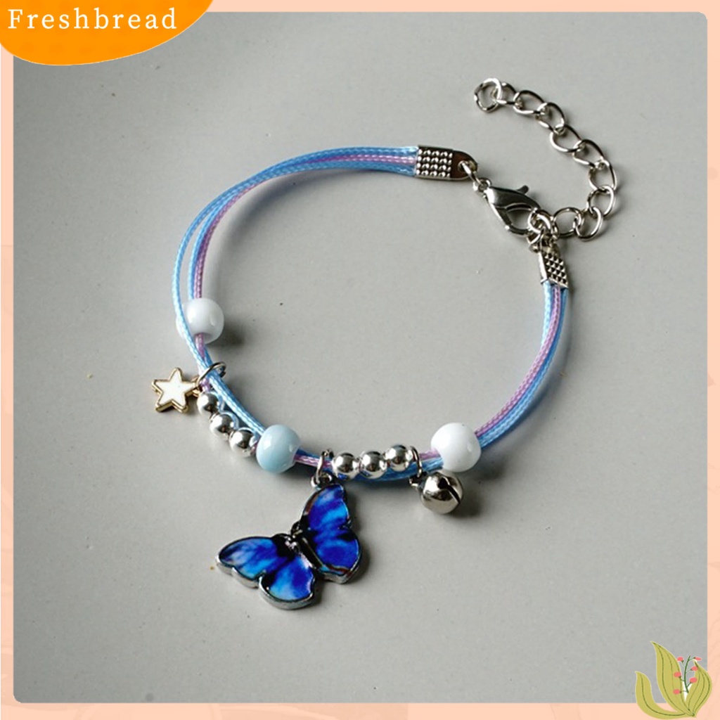 &lt; Freshbread &gt; Gelang Couple Butterfly Star Bell Multilayer Pria Wanita Kepang Tali Gelang Bangle Untuk Hadiah