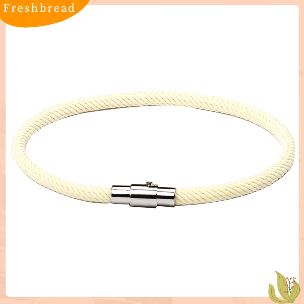 &lt; Freshbread &gt; Gelang Couple Warna Solid Gesper Tali Nilon Perhiasan Pasangan Keberuntungan Untuk Pesta