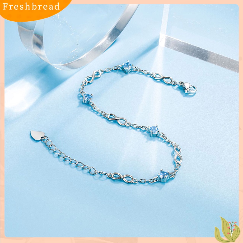 &lt; Freshbread &gt; Gelang Couple Sparkling Mirror Polish Dengan Rantai Ekstensi Anti-Oksidasi Nyaman Dipakai Hias Tembaga Adjustable Women Chain Bracelet