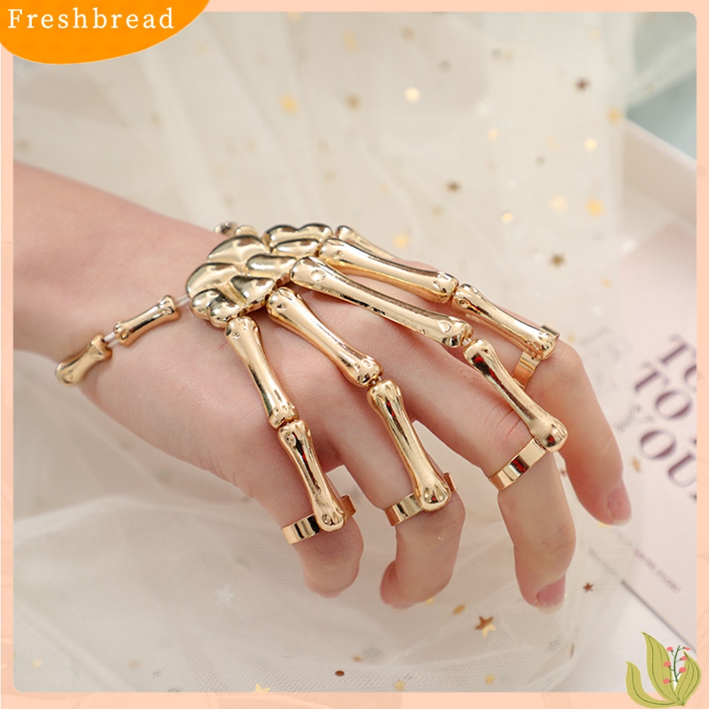 &lt; Freshbread &gt; Gelang Tangan Rantai Tengkorak Hantu Tengkorak Fashion Adjustable Untuk Halloween