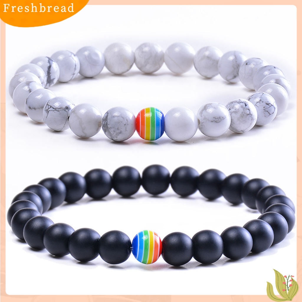 &lt; Freshbread &gt; Tali Elastis Handmade Gelang Batu Ringan Pria Wanita Natural Beads Bracelet Hand Decor