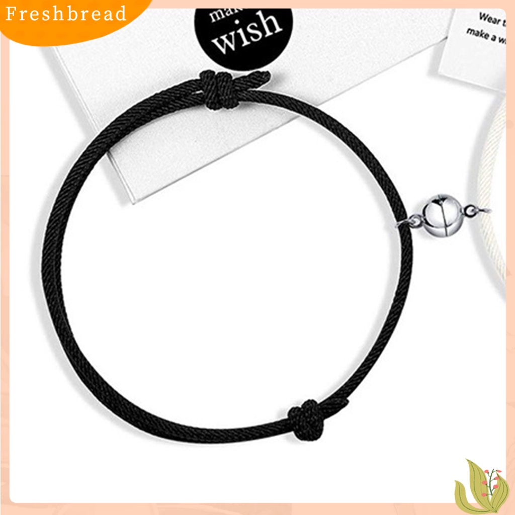 &lt; Freshbread &gt; 1pasang Gelang Pasangan Tenun Attract Tali Tangan Kekasih Jarak Jauh