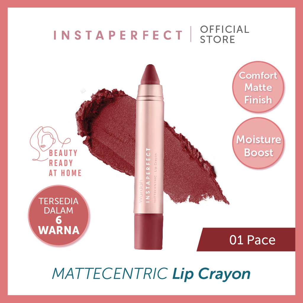 Wardah Instaperfect MATTECENTRIC Lip Crayon 3 g - Lipstick Matte