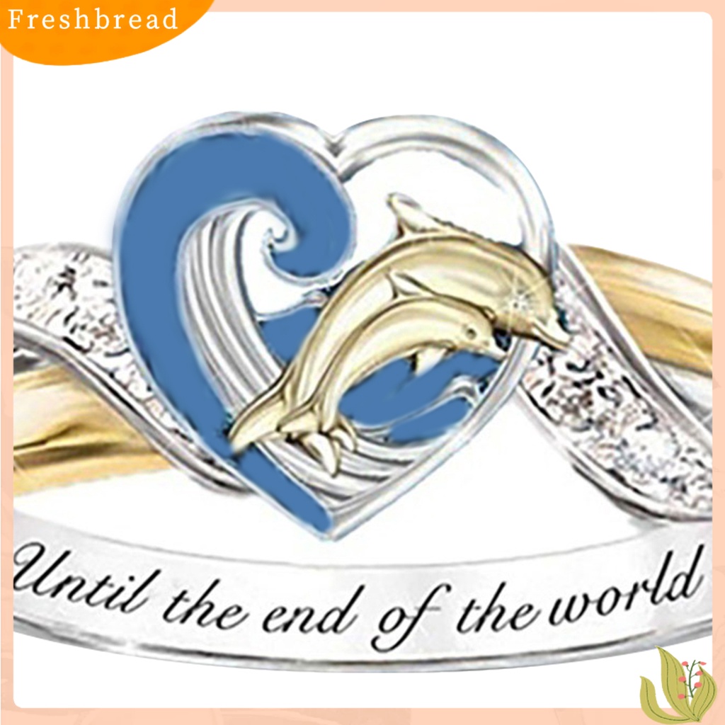 &lt; Freshbread &gt; Rose Ring Hias Cantik Portabel Wanita Cincin Hati Lumba Hewan Indah Untuk Pernikahan