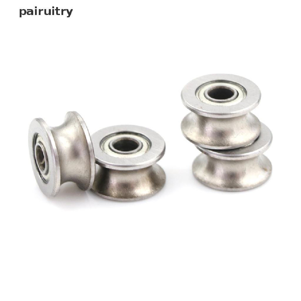 Prt 4PCS 4 * 13 * 7MM 624UU HCS U Groove Guide Pulley Rail Ball Bearings Wheel PRT