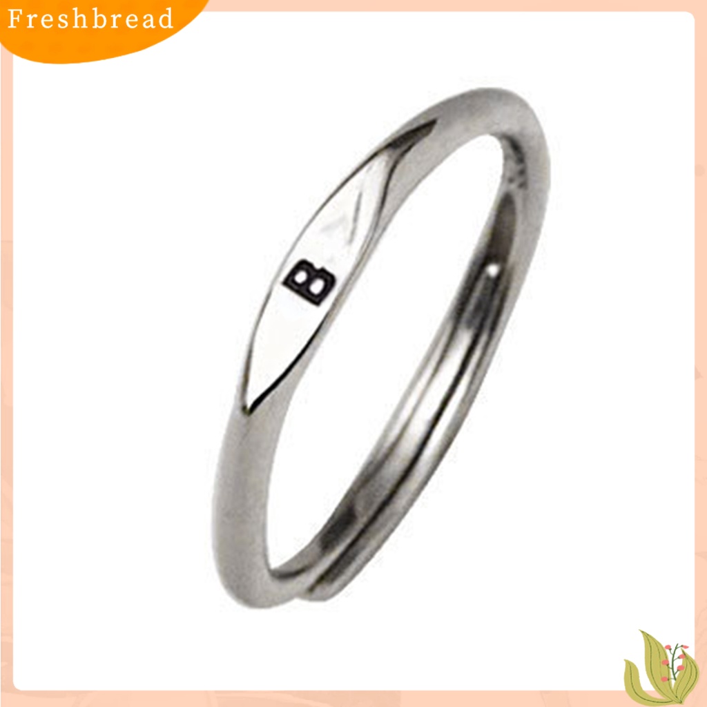 &lt; Freshbread &gt; Fashion Cincin Huruf Inggris Ukiran Pengerjaan Halus Elektroplating Hypoallergenic Permukaan Halus Menghias Elegan Fashion Minimalis Midi Cincin Bulat Wanita Perhiasan