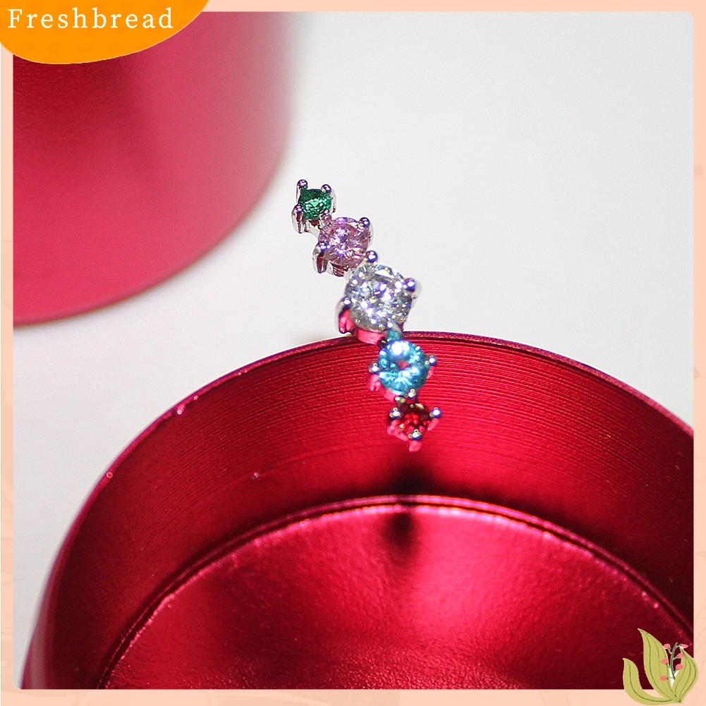 &lt; Freshbread &gt; 1Pc Lady Berlian Imitasi Hias Arc Shape Ear Stud Earring Perhiasan Tindik Tulang Rawan