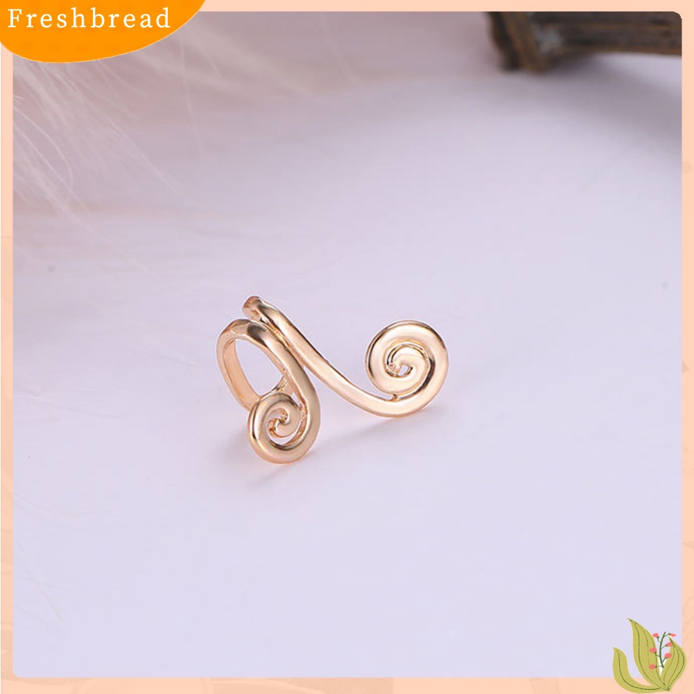 &lt; Freshbread &gt; Fashion Wanita Hoop Shape Ear Clips Earrings Hadiah Pesta Perhiasan Tanpa Tindik