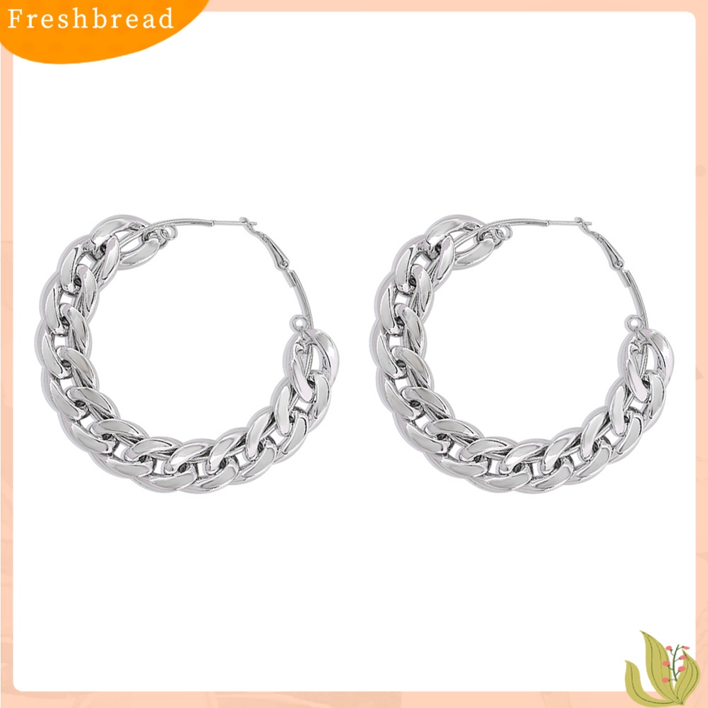 &lt; Freshbread &gt; 1pasang Anting Hoop Warna Vibrant Tidak Iritasi Sangat Ramah Untuk Kulit Tahan Luntur Hias CCB Wanita Anting Tindik Berlebihan Perhiasan Hadiah Untuk Gadis