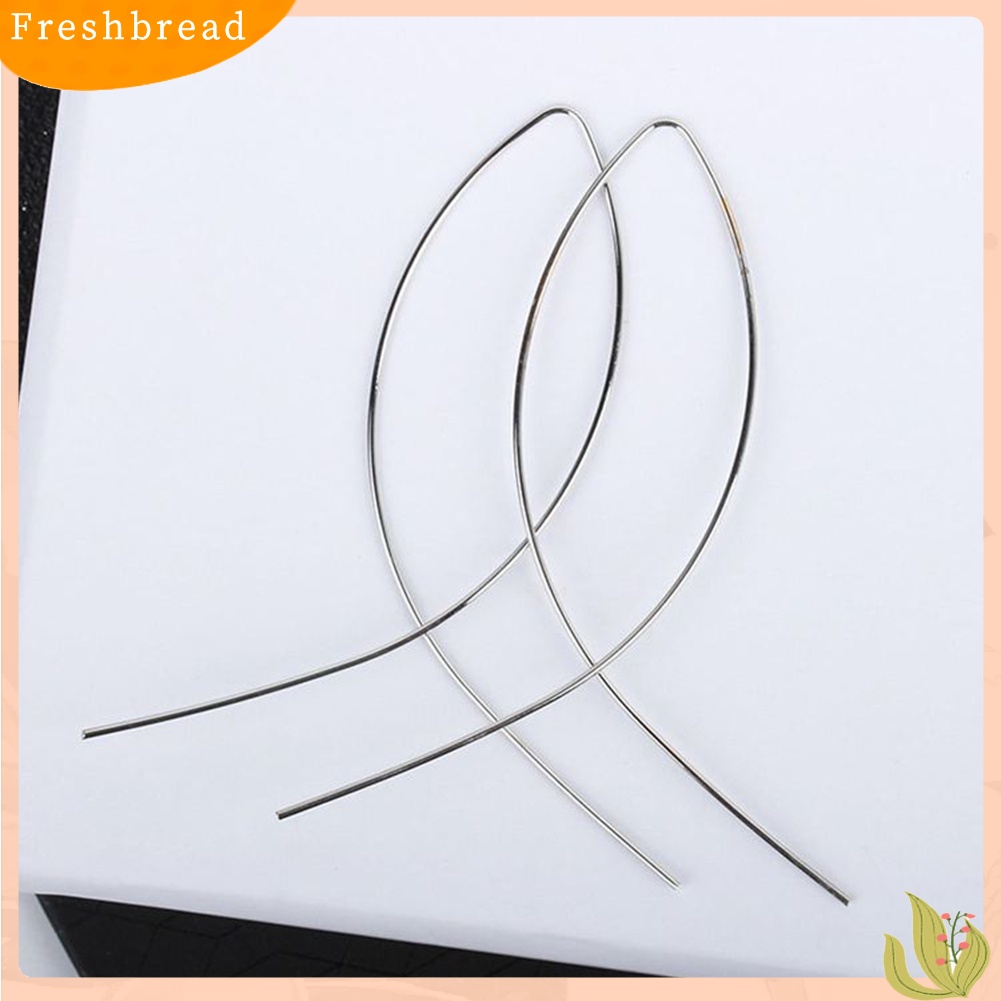 &lt; Freshbread &gt; Fashion Wanita Salib Panjang Garis Ikan Menjatuhkan Anting-Anting Buatan Tangan Seni Perhiasan Hadiah