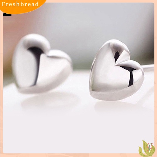 &lt; Freshbread &gt; 1pasang Fashion Wanita Lucu Hati Kecil Pesona Telinga Stud Anting Perhiasan Hadiah Xmas