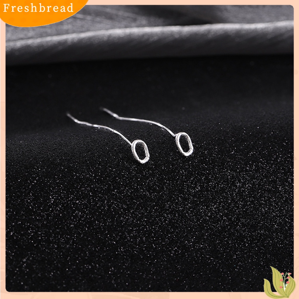 &lt; Freshbread &gt; 1Pc Anting Menjuntai Warna Silver 26huruf Inggris Panjang Rumbai Garis Rantai Gaya Elegan Dekorasi Telinga Perhiasan Tembaga Wanita Anting Menjuntai