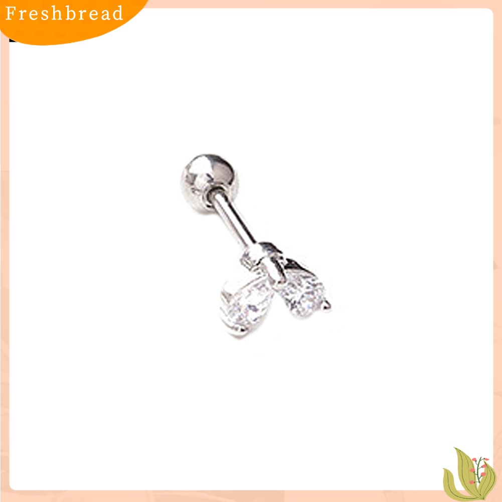 &lt; Freshbread &gt; 1Pc Wanita Cubic Zirconia Hias Bunga Bintang Bulan Tulang Rawan Stud Anting Perhiasan