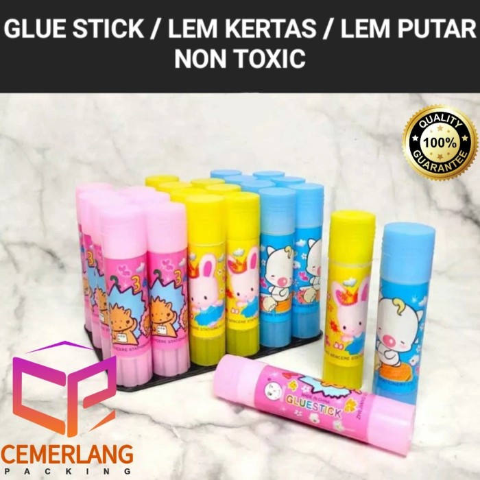 

Glue Stick Lem Kertas Putar Anak Karakter Lucu ATK Bukan Joyko
