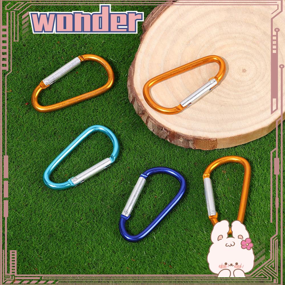 Wonder5/10pcs Tombol Panjat Acak Pengaman Baru Multicolor Aluminium Alloy Carabiner