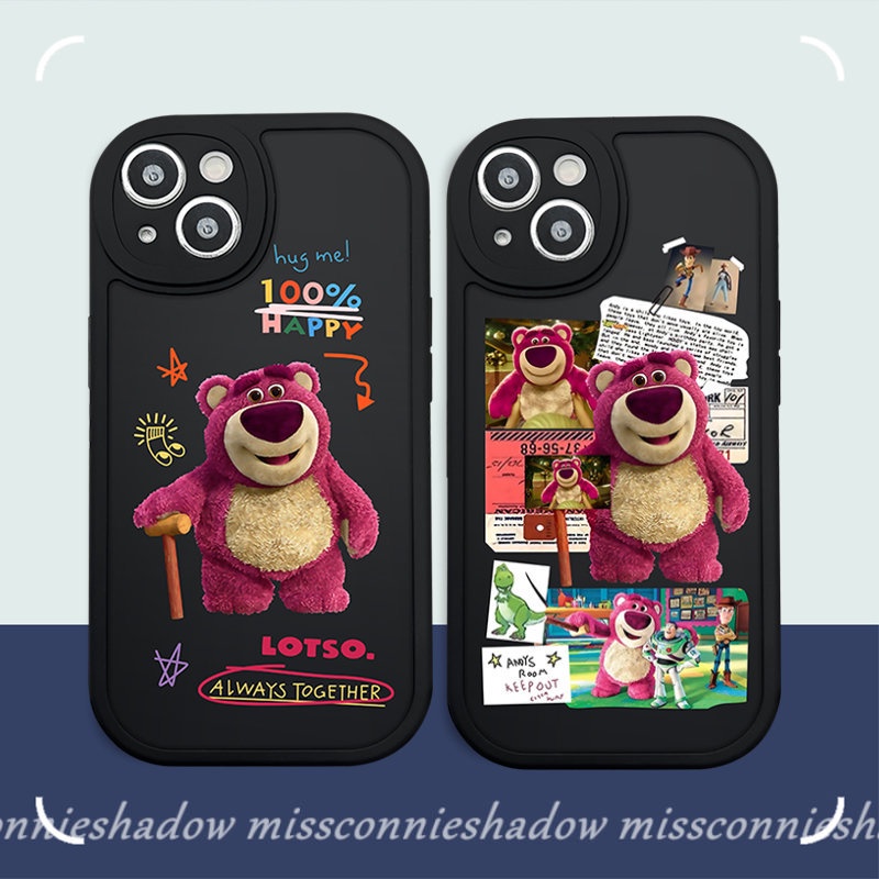 Kartun Imut Strawberry Bear Casing Infinix Hot 10T 10s 11s 9 10 11 Main Infinix Smart5 6 Note 8panas10 Lite Lovely Manyo Couple Soft Cover