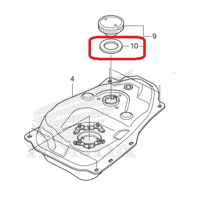 KARET TUTUP TANGKI BENSIN PACKING FUEL FILLER CAP HONDA BEBEK DAN MATIK 17631-KEV-901 ASLI ORIGINAL AHM HGP