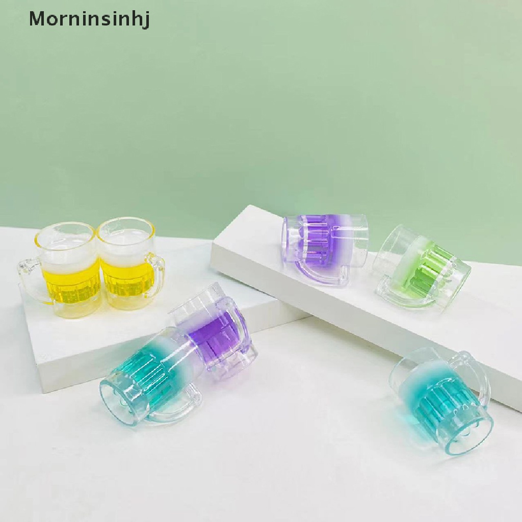 Mornin 5pcs Fluorescence Beer Mug Dekorasi Kamar Ornamen DIY Miniatur Dekorasi Lanskap Aksesoris id