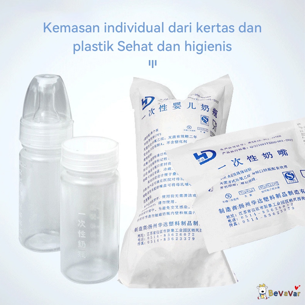 BEVAVAR Botol Susu Steril Sekali Pakai Dispossable Steribottle BPA free