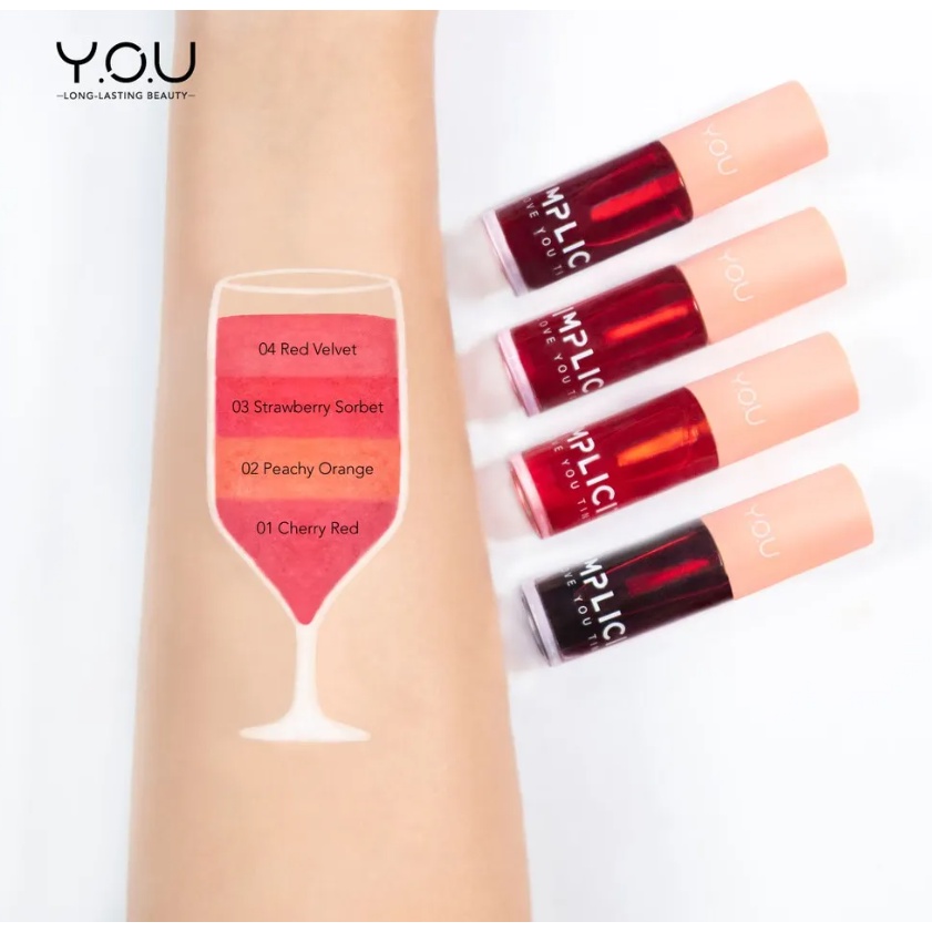 (READY &amp; ORI) Y.O.U YOU Simplicity Love You Tint Liptint BPOM