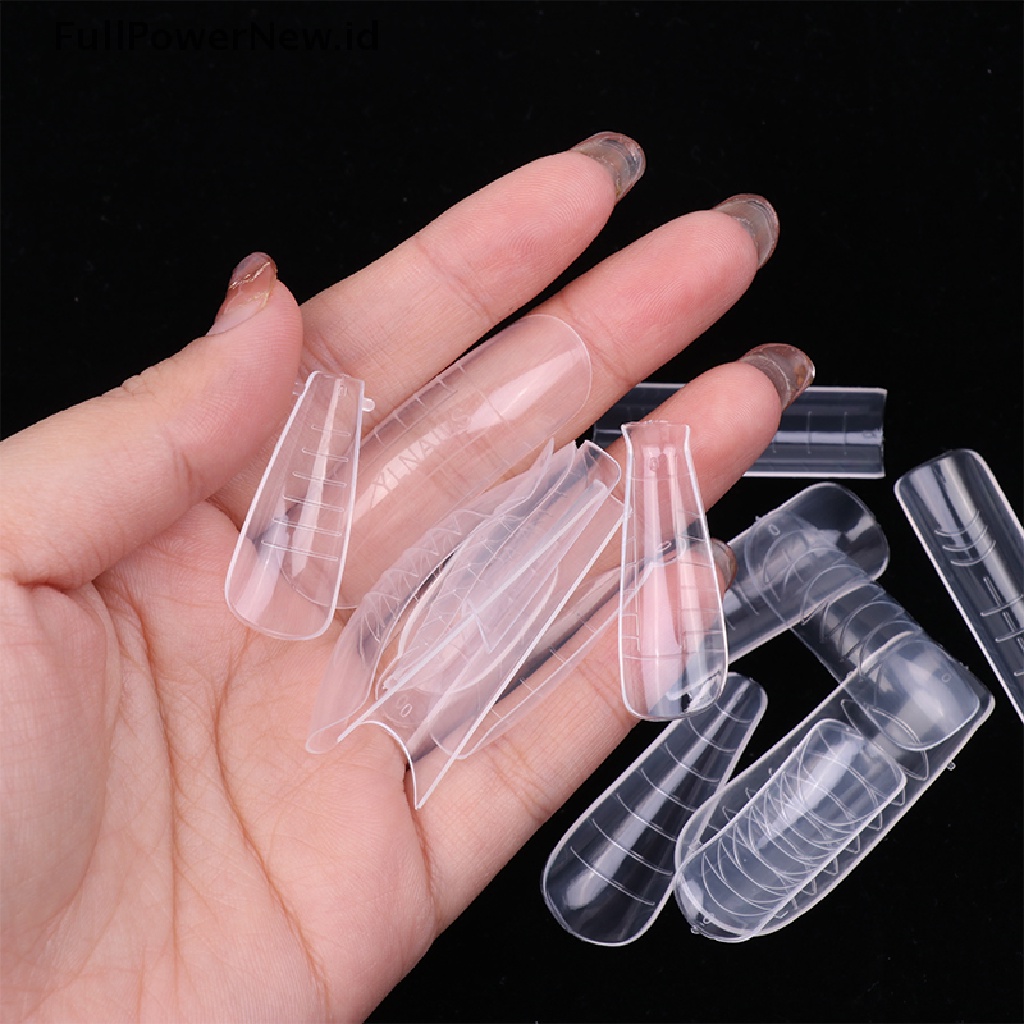 Power 60Pcs ABS Extension Bentuk Kuku Untuk UV Gel Polish Fake Nail Art Tips Set ID