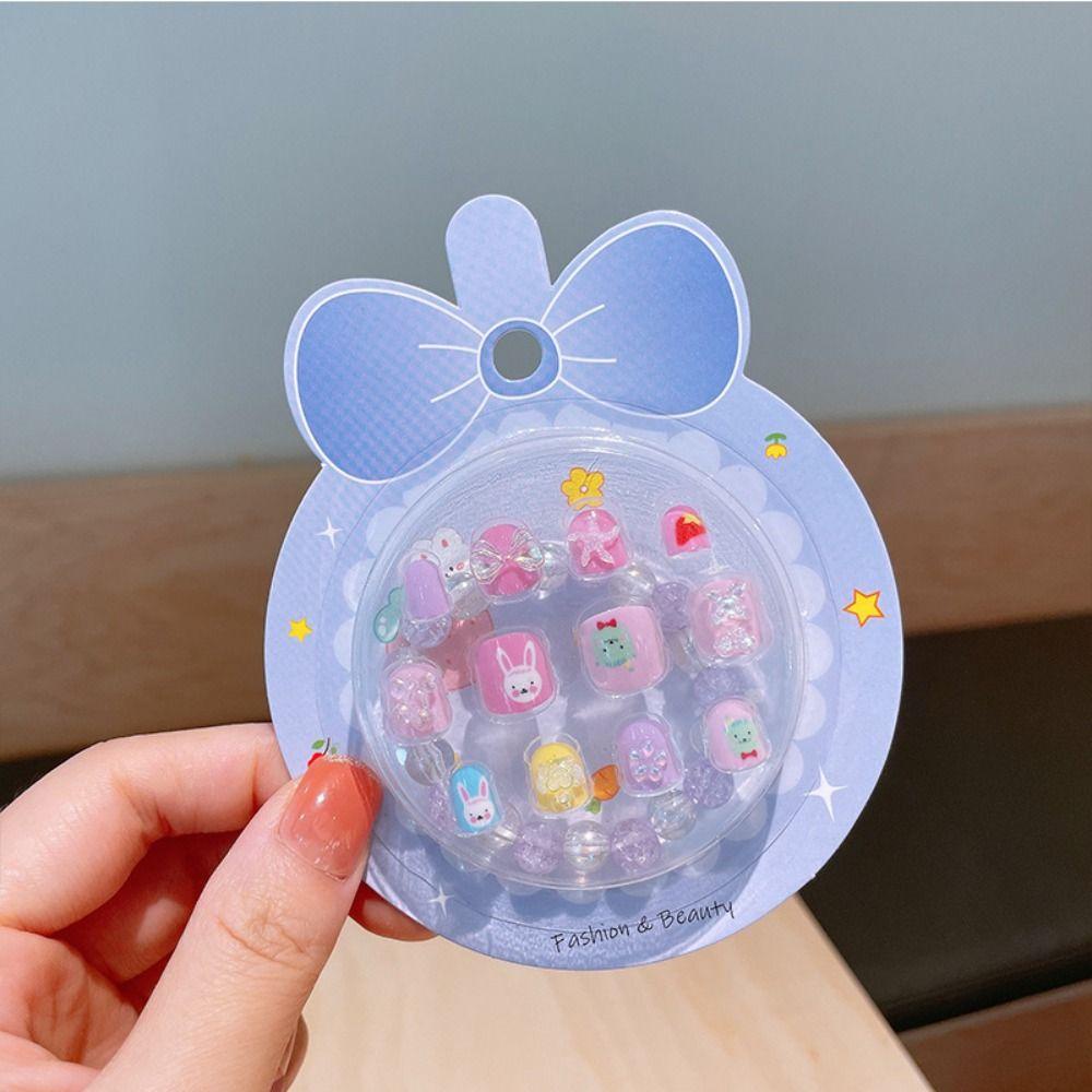 Mxbeauty Nail Art Decal Detachable Hiasan Kuku Manicure Tools Kartun Tekan Pada Kuku Kuku Palsu