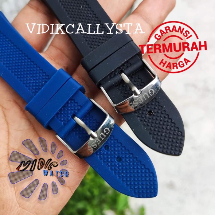 NEW TALI JAM TANGAN GC Y24008G RUBBER STRAP KARET GUESS COLLECTION