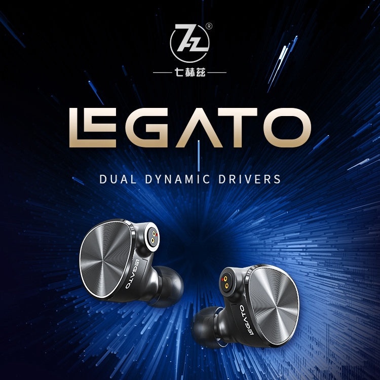 7hz Legato Dual Dynamic Drivers IEMs Earphone/Performa Tinggi N52 Magnet Punchy Bass Treble HiFi In-Ear Earphone Kabel