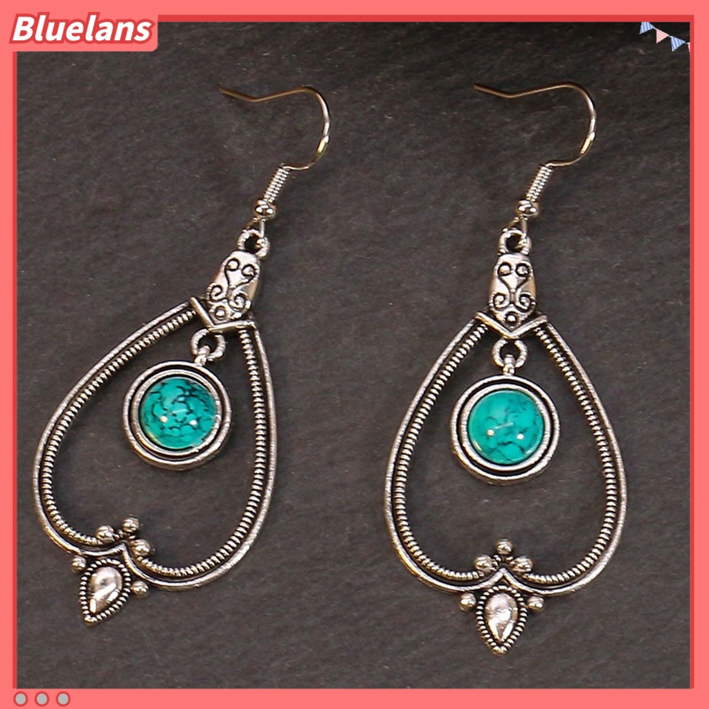 {In Stock} 1pasang Hiasan Telinga Bentuk Air Terjun Gaya Bohemia Ultra-Ringan Gantung Panjang Vintage Drop Earrings Untuk Wanita