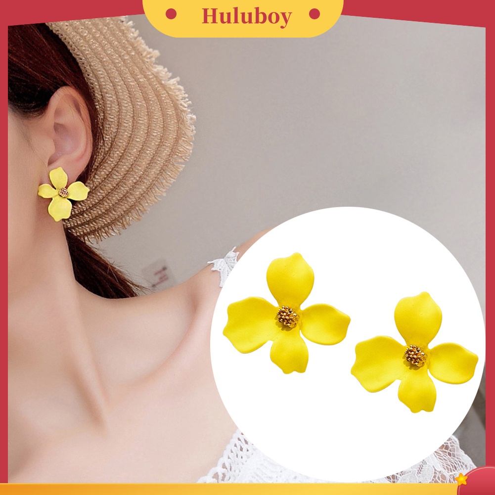 {Ready Stock} Fashion Gadis Bunga Telinga Studs Wanita All-match Tanggal Pesta Perjalanan Anting Hadiah
