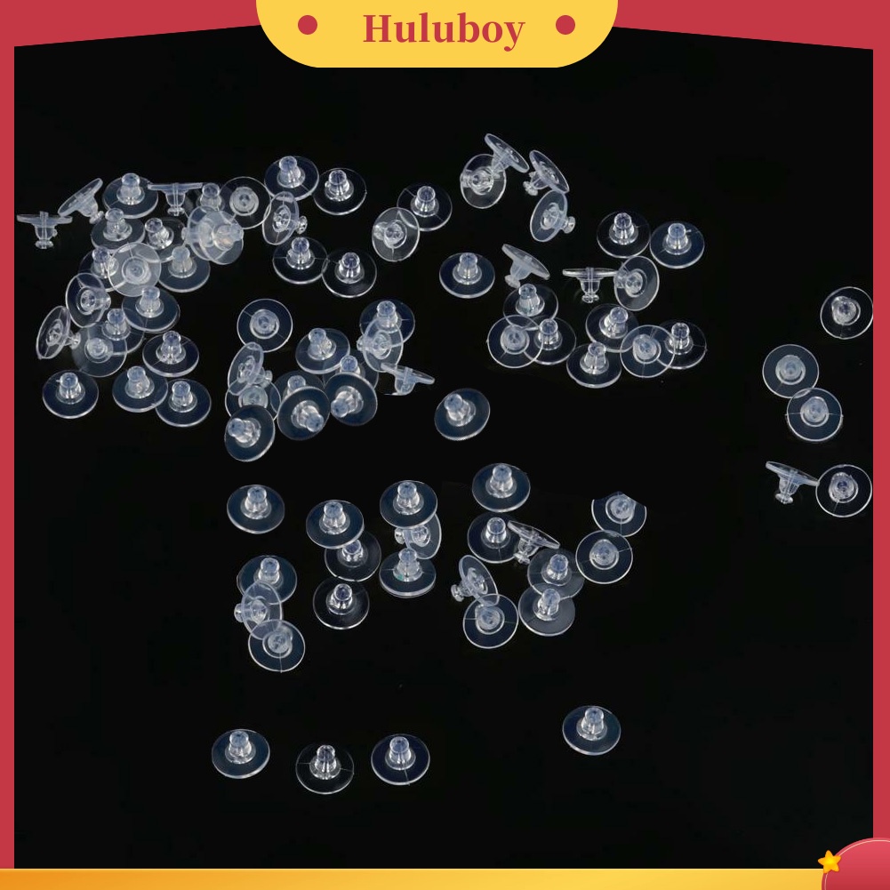 {Ready Stock} 100Pcs Pengganjal Stopper Anting Silikon Transparan Temuan Mur Belakang Pengaman
