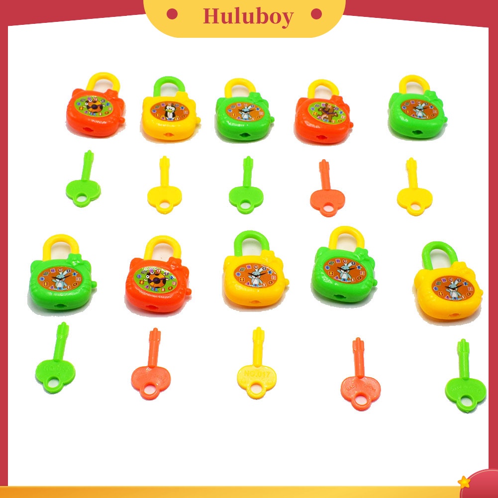{In Stock} 5Pcs/Set Kunci Plastik Mini Warna-Warni Dengan Kunci Mainan Edukasi Anak Hadiah