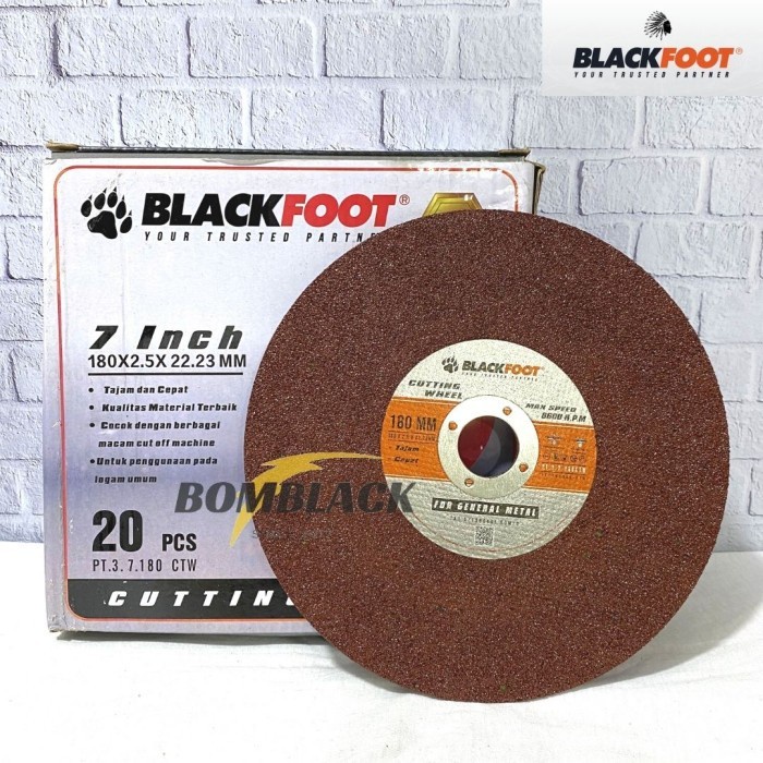 Mata Potong Batu Gerinda Besi 7 inch Gurinda Cutting Wheel BLACKFOOT