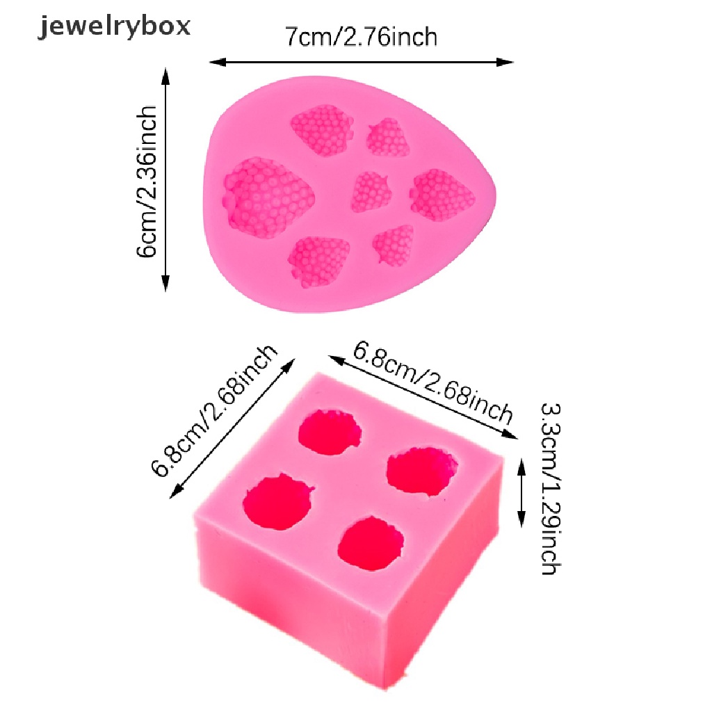 [jewelrybox] Cetakan Fondant Silikon Strawberry Mini 3D Berries Coklat Fondant Candy Mold Butik