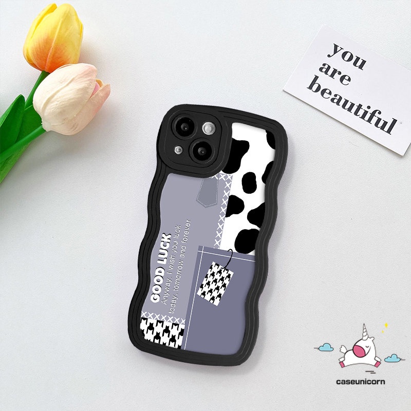 Infinix Hot12 Pro 10s 11s NFC Hot 11s 12i 20 20s 10T 9 8 11 10 Main 10 Lite Smart4 5 6 Plus Note8 12 G96 10Pro 12Pro Art Splicing Houndstooth Leopard Smiley Wavy Edge Soft Case