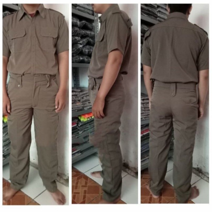 [BISA COD] baju seragam PDH satpol pp - M, celana no 34