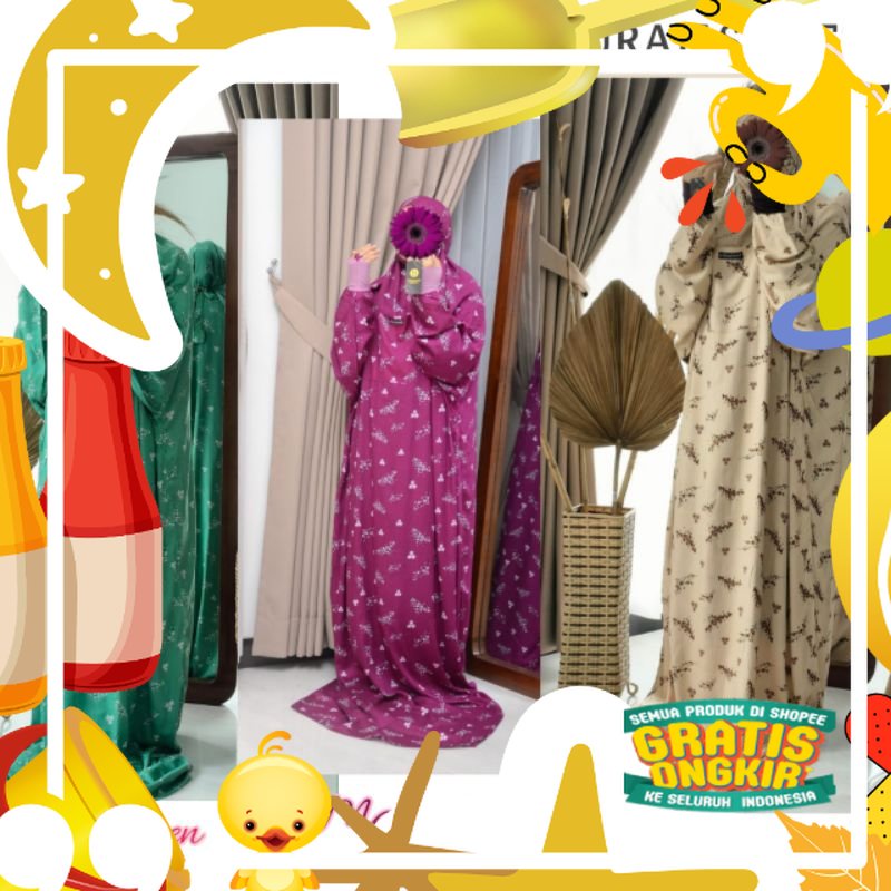 ORI  MUKENA MOTIF YABASMAH/ MUKENA BASMAH/ YABASMAH COLLECTION/ MUKENA TERUSAN HADARAMAUT YAMAN TERU