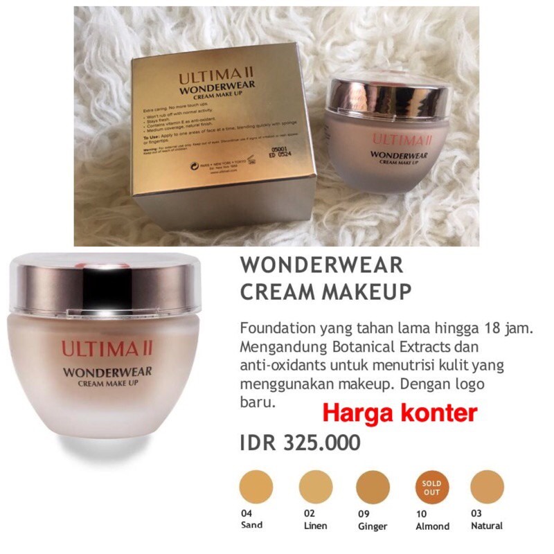 Ultima II Wonderwear Creme Make Up