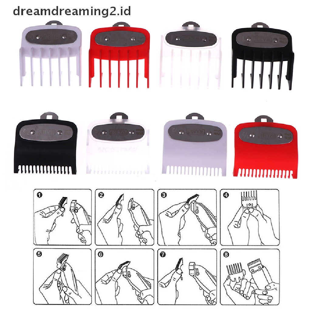 (hot) Set Sisir Tempel Guide Comb Ukuran 1.5mm+4.5mm Dengan Penjepit Holder Metal//