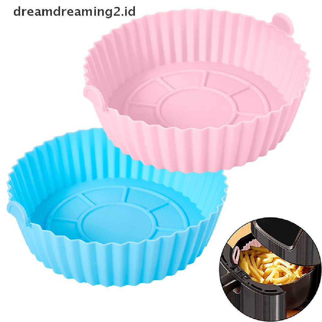 (hot) 16.5cm Air Fryer Silicone Pot Air Fryer Basket Liner Anti Lengket Oven Baking Tray//