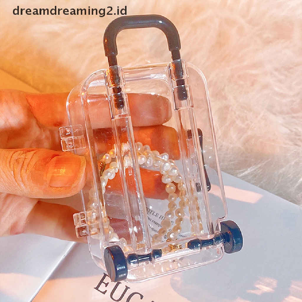 (hot) Koper Mini Gaya Kotak Penyimpanan Tempat Penyimpanan Perhiasan Anting Kalung Wadah//