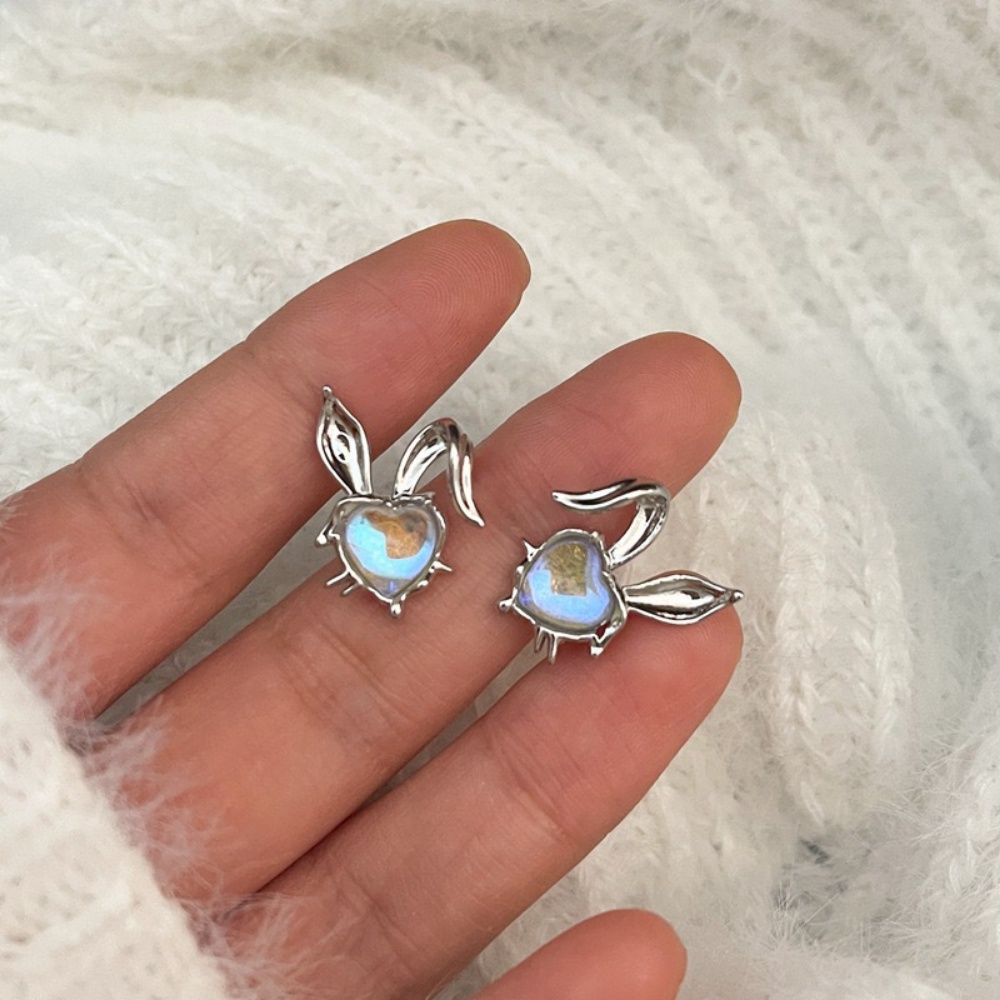 Anting Angin Cina Manis Dan Pedas Zodiak Tahun Anting Gadis Weird Lucu Moonstone Anting Keren Kelinci Perhiasan Gadis Seksi