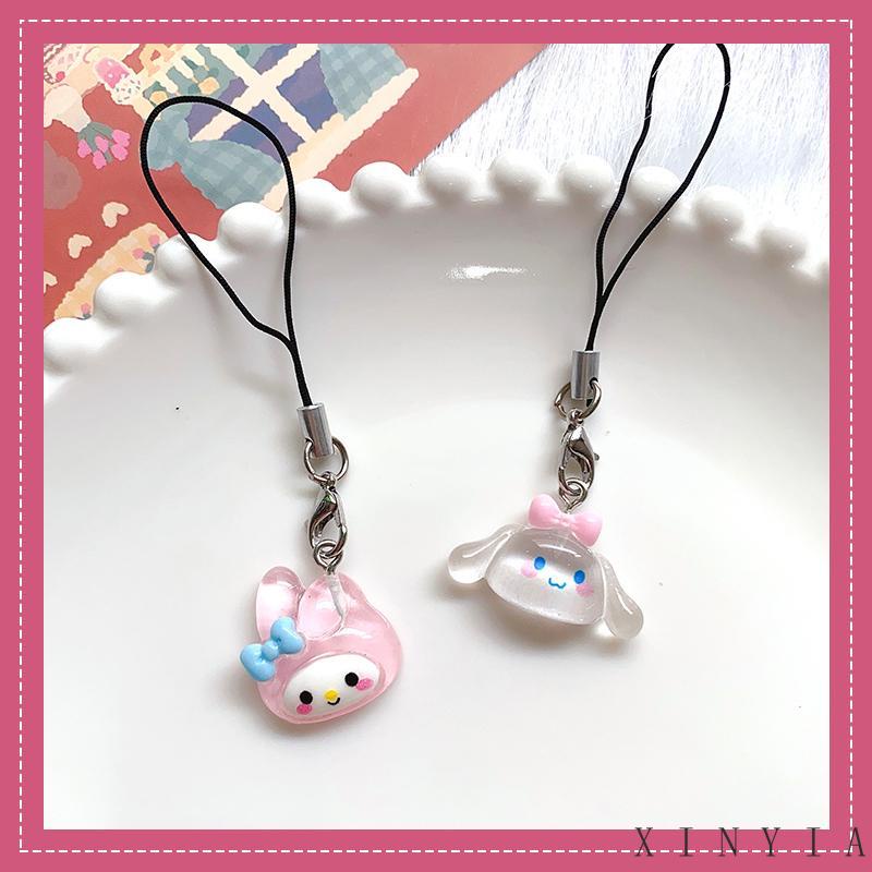 [xinyia.id11] Liontin Telepon Glitter Transparan Pochacco Cinnamoroll Lucu USB Flash Disk Tas Pendant Lanyard