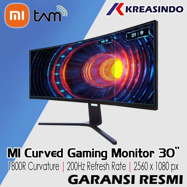 XIAOMI MI Curved Gaming Monitor 30&quot; 30 Inch 1800R WFHD 200Hz Resmi