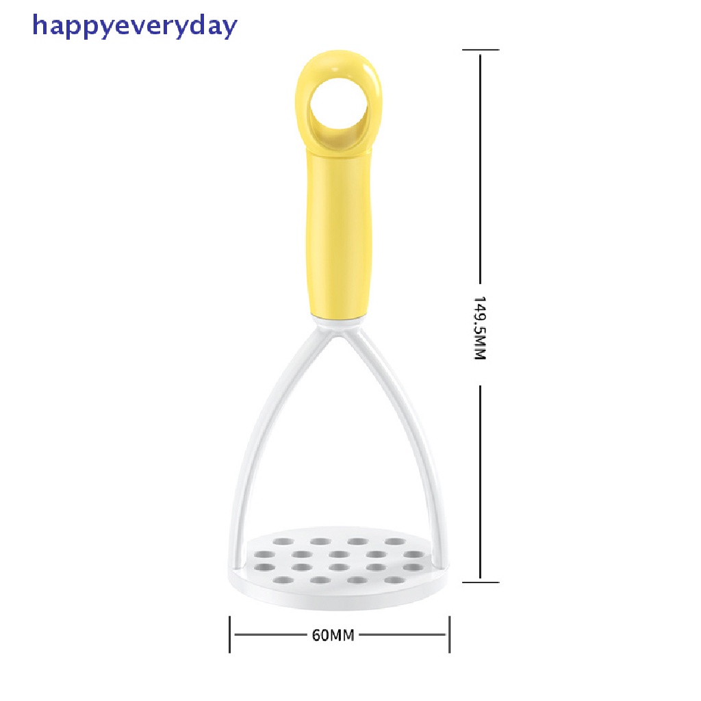 [happy] Kitchen Portable Manual Potato Masher Labu Lumpur Press Alat Buah Sayur [ID]