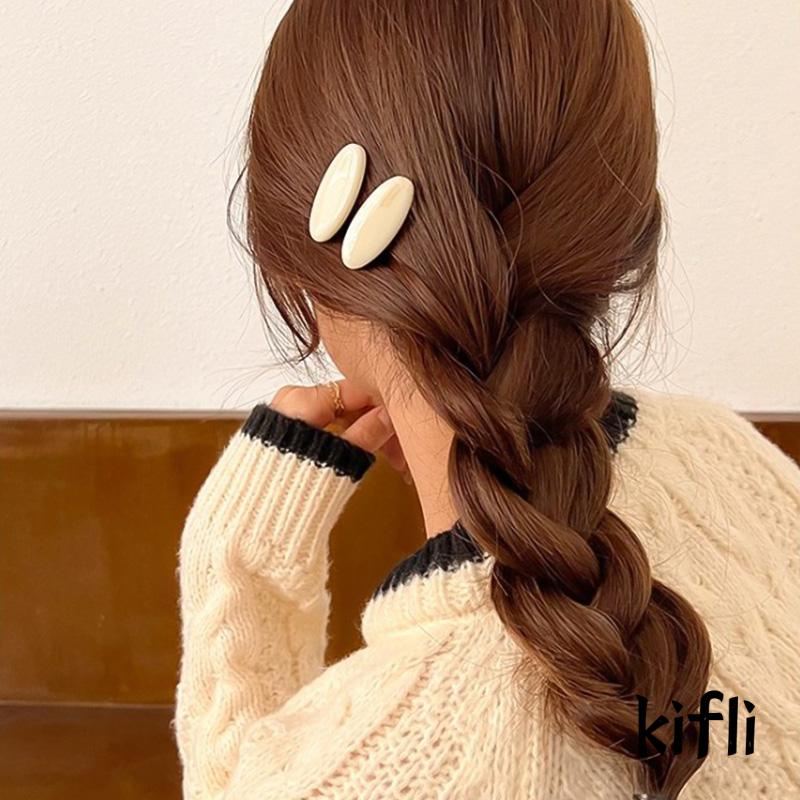 [KD] Indah Poni Rusak Klip Rambut Padat Tanda Emas Kecil Klip Rambut French Duckbill Clip Hairpin