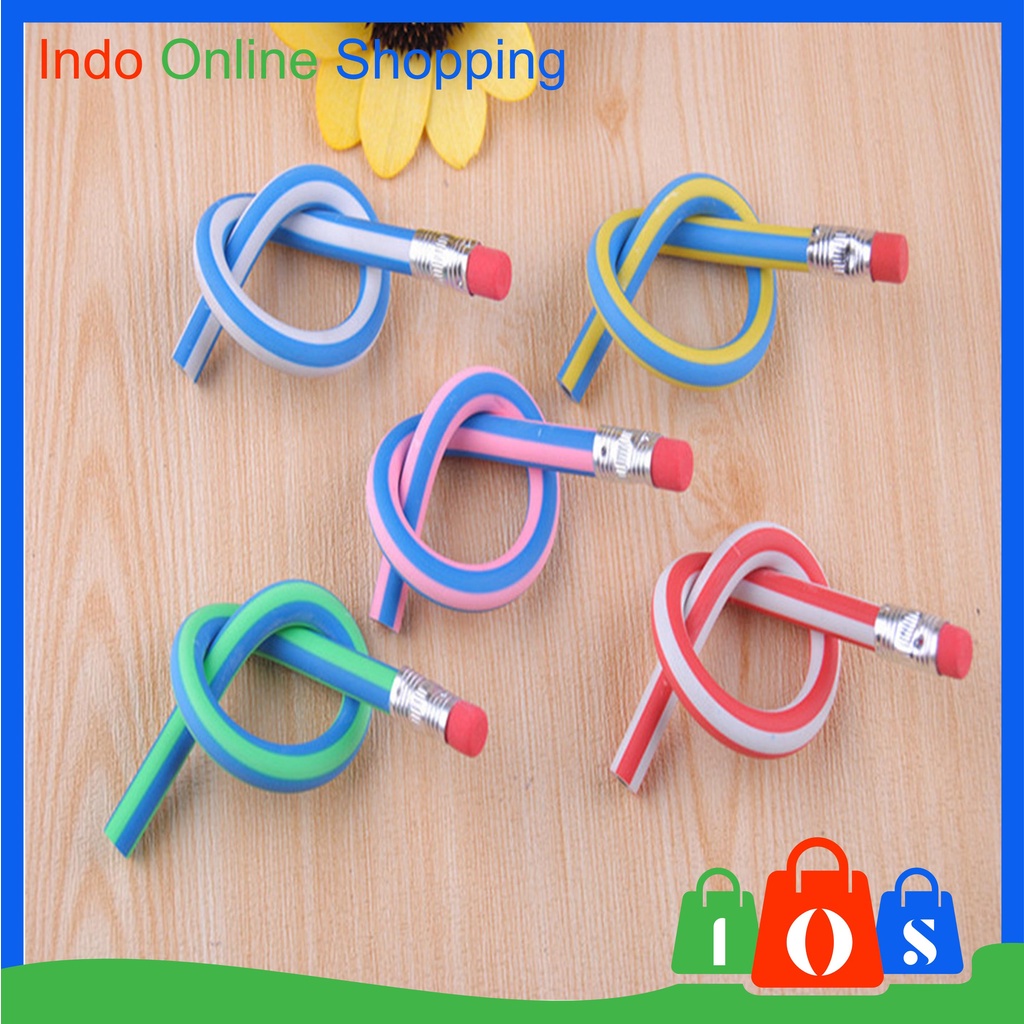 

IOS 638 Pensil Gulung Unik Lucu Pensil Flexsible Lentur Import COD