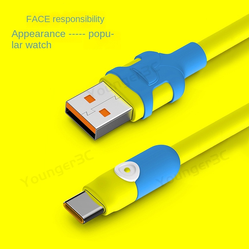 Kabel USB Arus Besar 100W 6A Kabel Pengisian Cepat PD 30W Fast Charge+Jalur Transfer Data Untuk Perangkat ios Android Tipe C