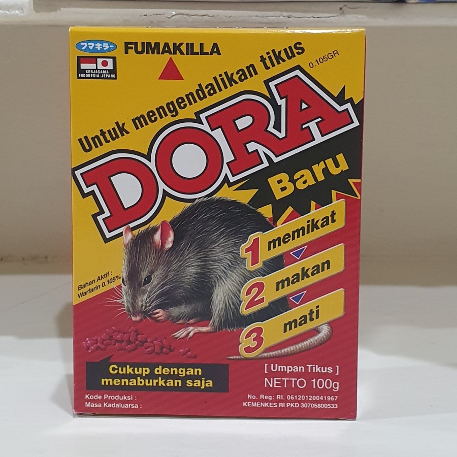 DORA UMPAN RACIN TIKUS 100GR PEMBASMI TIKUS PALING AMPUH MENGUSIR TIKUS BESERTA KOLONINYA RACUN TIKUS MATI KERING PENGHILANG TIKUS DORA RACUN TIKUS 100GR PEMBASMI TIKUS HANDAL RACUN TIKUS MURAH