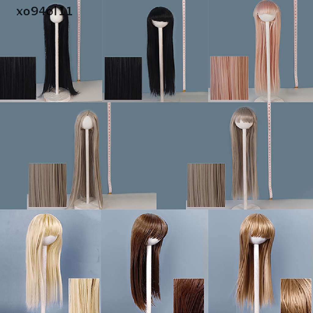 Xo1/6boneka 16.5-17.5CM Lingkar Kepala Rambut Panjang Boneka Wig Aksesoris Rambut Mainan OL